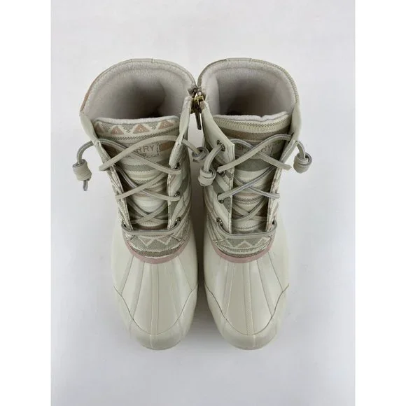 Sperry Top Sider Women's Duck Boots Tan Pink Pattern Syren Gulf Playa STS87057 - Picture 8 of 11